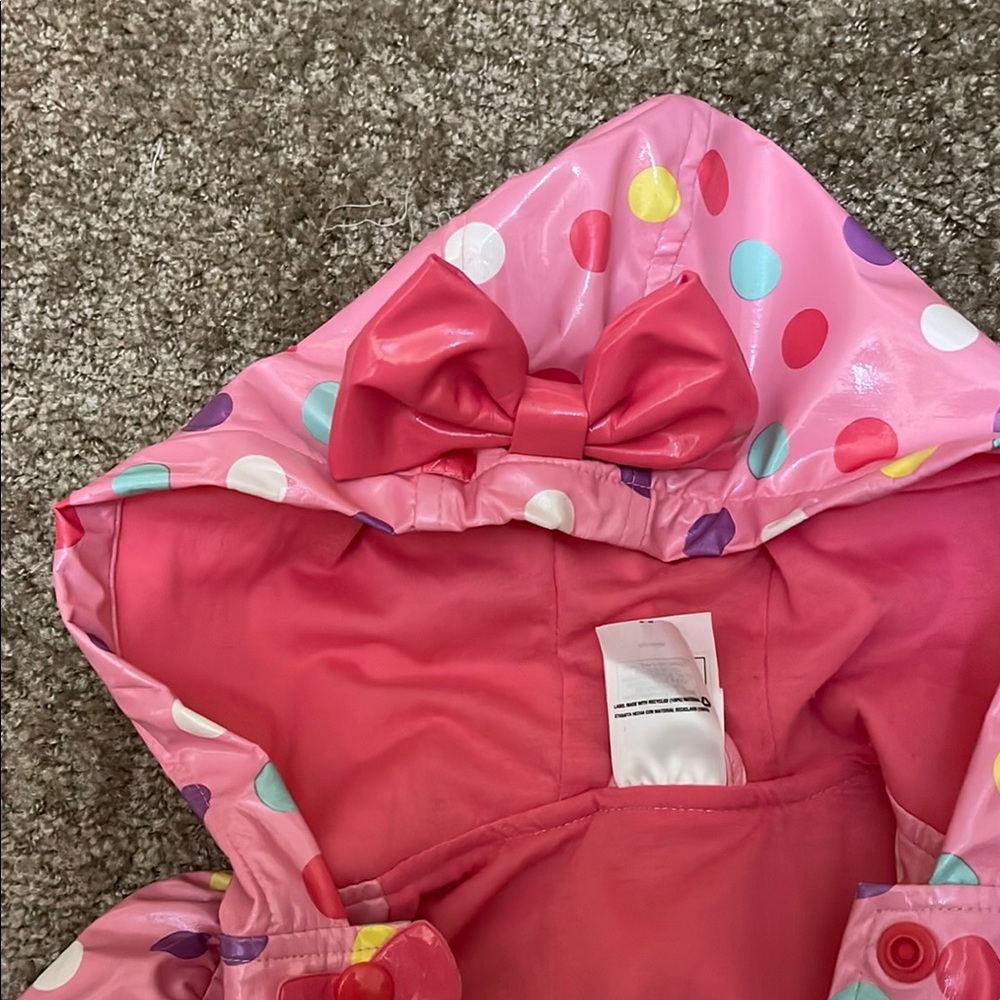 Disney Minnie Mouse Pink Polka Dot Raincoat - Picture 3 of 6